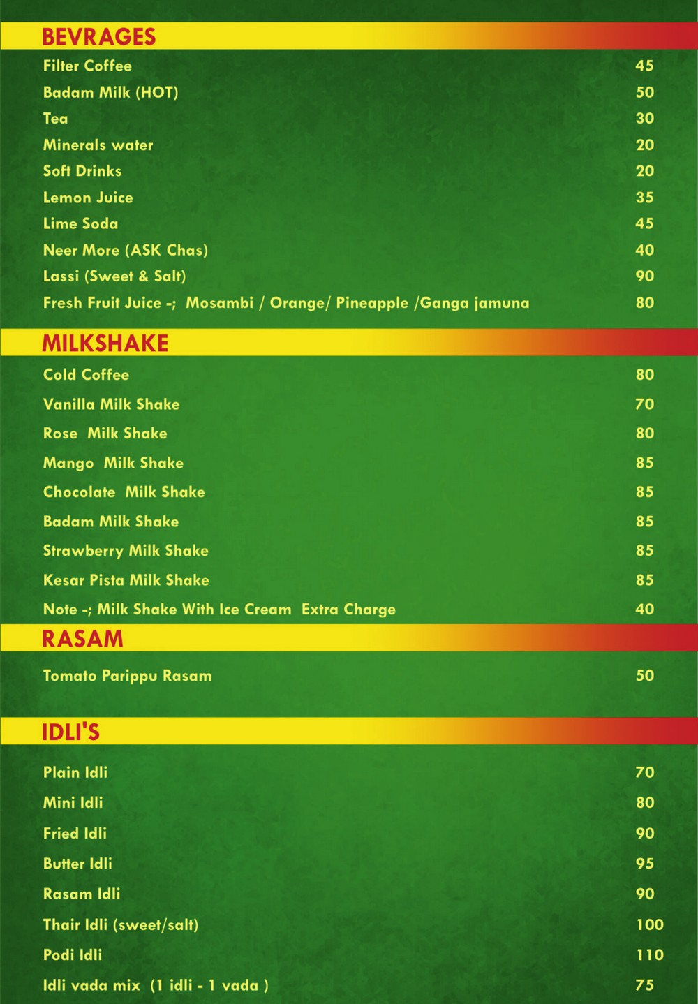south samarth menu