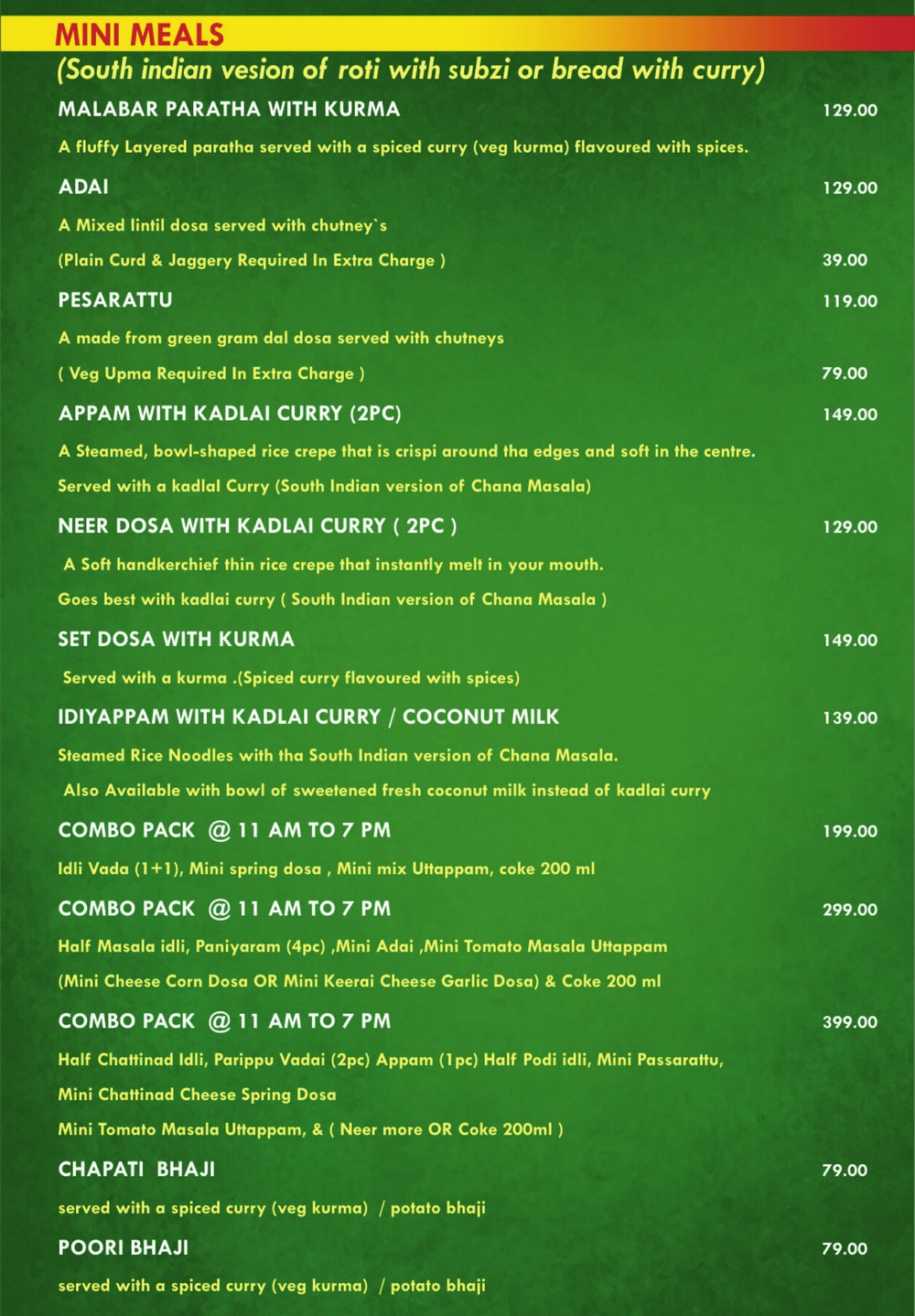 south samarth menu